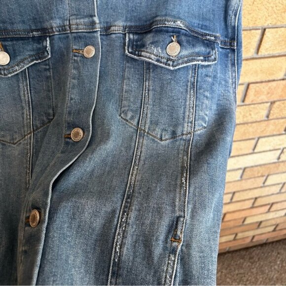 Judy Blue Denim Jean Medium Wash Jacket Distressed Women’s Size 1X - Picture 4 of 8